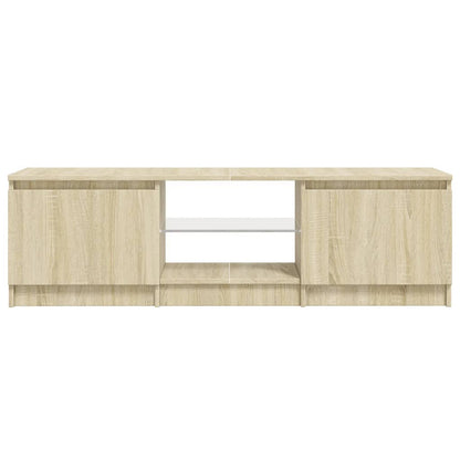 TV-Møbel Sonoma Eik Tv-benk med LED-lys 140x40x35,5 cm