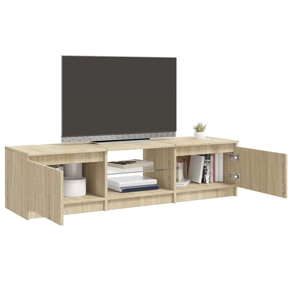 TV-Møbel Sonoma Eik Tv-benk med LED-lys 140x40x35,5 cm