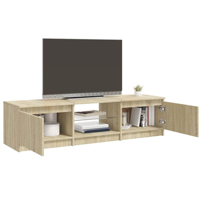 TV-Møbel Sonoma Eik Tv-benk med LED-lys 140x40x35,5 cm