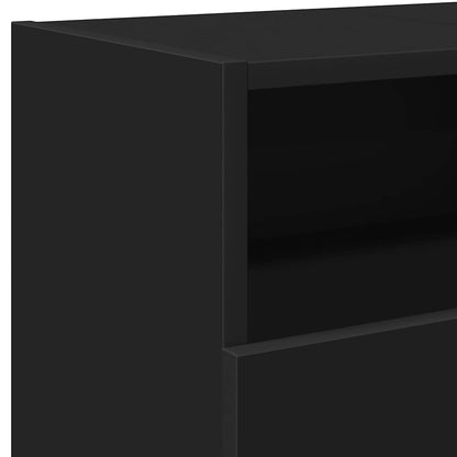 TV-Møbel Svart TV-benk med LED-lys 120x30x50 cm