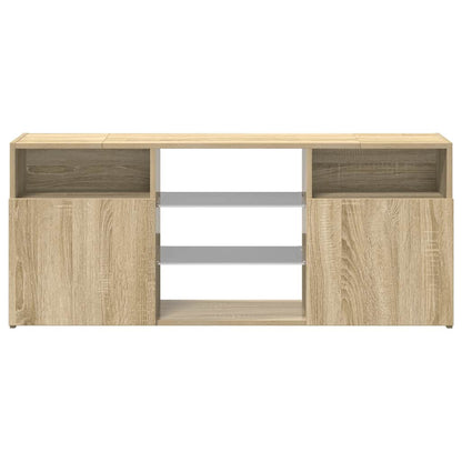 TV-Møbel Sonoma Eik TV-benk med LED-lys 120x30x50 cm