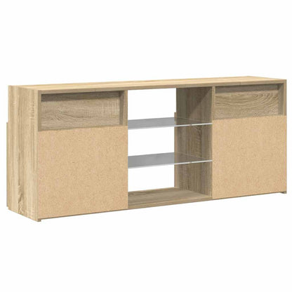 TV-Møbel Sonoma Eik TV-benk med LED-lys 120x30x50 cm