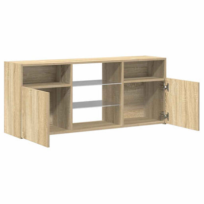 TV-Møbel Sonoma Eik TV-benk med LED-lys 120x30x50 cm