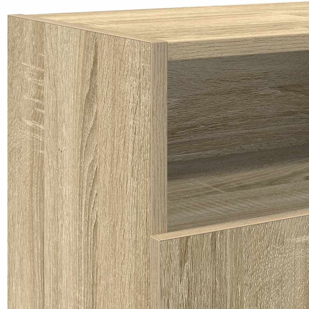 TV-Møbel Sonoma Eik TV-benk med LED-lys 120x30x50 cm