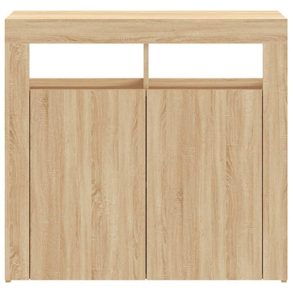 Skjenk Sonoma Eik med LED-lys 80x35x75 cm
