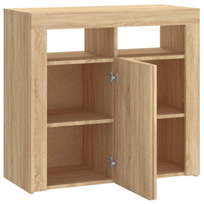Skjenk Sonoma Eik med LED-lys 80x35x75 cm