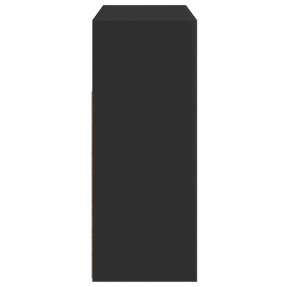 Skjenk Svart med LED-lys 115,5x30x75 cm