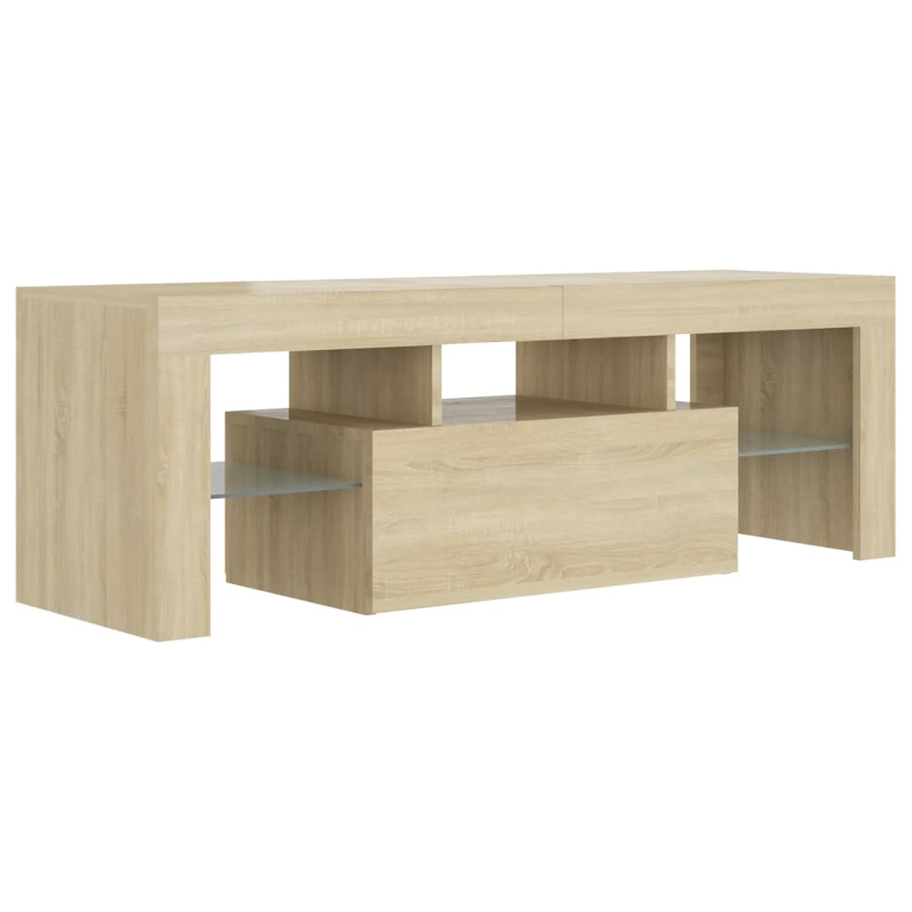 TV-Møbel Sonoma Eik TV-benk med LED-lys 120x35x40 cm