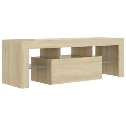 TV-Møbel Sonoma Eik TV-benk med LED-lys 120x35x40 cm