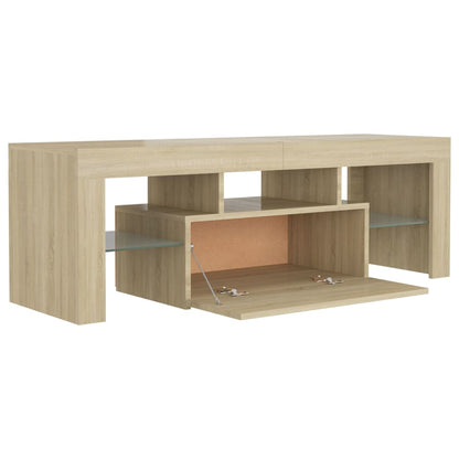 TV-Møbel Sonoma Eik TV-benk med LED-lys 120x35x40 cm
