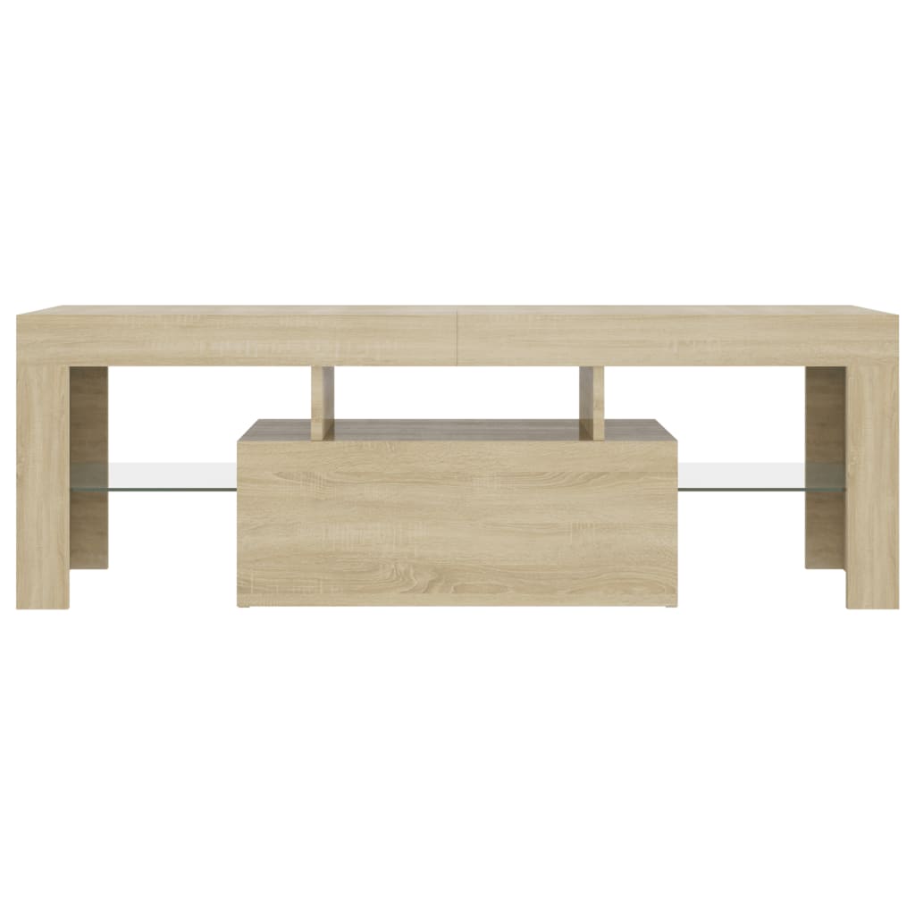 TV-Møbel Sonoma Eik TV-benk med LED-lys 120x35x40 cm