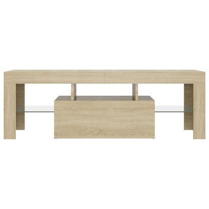TV-Møbel Sonoma Eik TV-benk med LED-lys 120x35x40 cm