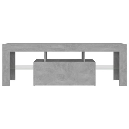 TV-Møbel Betonggrå TV-benk med LED-lys 120x35x40 cm