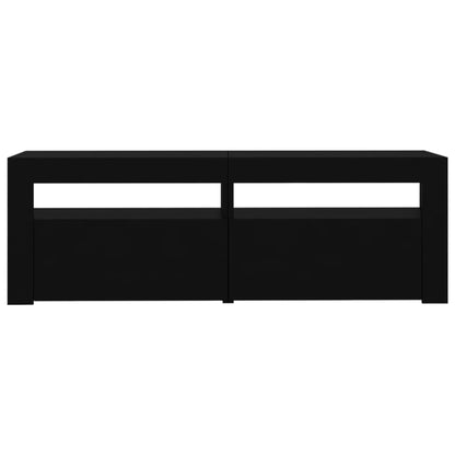 TV-Møbel Svart TV-benk med LED-lys 120x35x40 cm