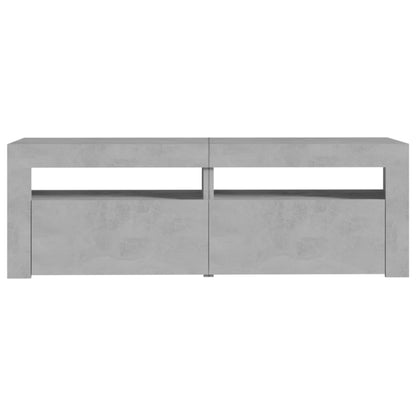 TV-Møbel Betonggrå TV-benk med LED-lys 120x35x40 cm