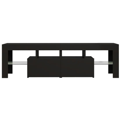 TV-Møbel Svart TV-benk med LED-lys 140x36,5x40 cm