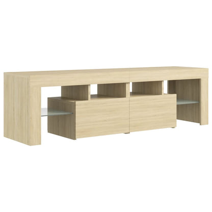 TV-Møbel Sonoma Eik TV-benk med LED-lys 140x36,5x40 cm