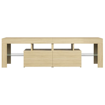 TV-Møbel Sonoma Eik TV-benk med LED-lys 140x36,5x40 cm