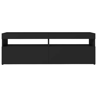 TV-Møbel Svart TV-benk med LED-lys 120x35x40 cm