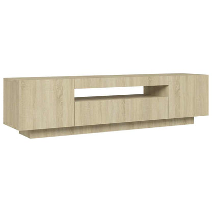 TV-Møbel Sonoma Eik TV-benk med LED-lys 160x35x40 cm