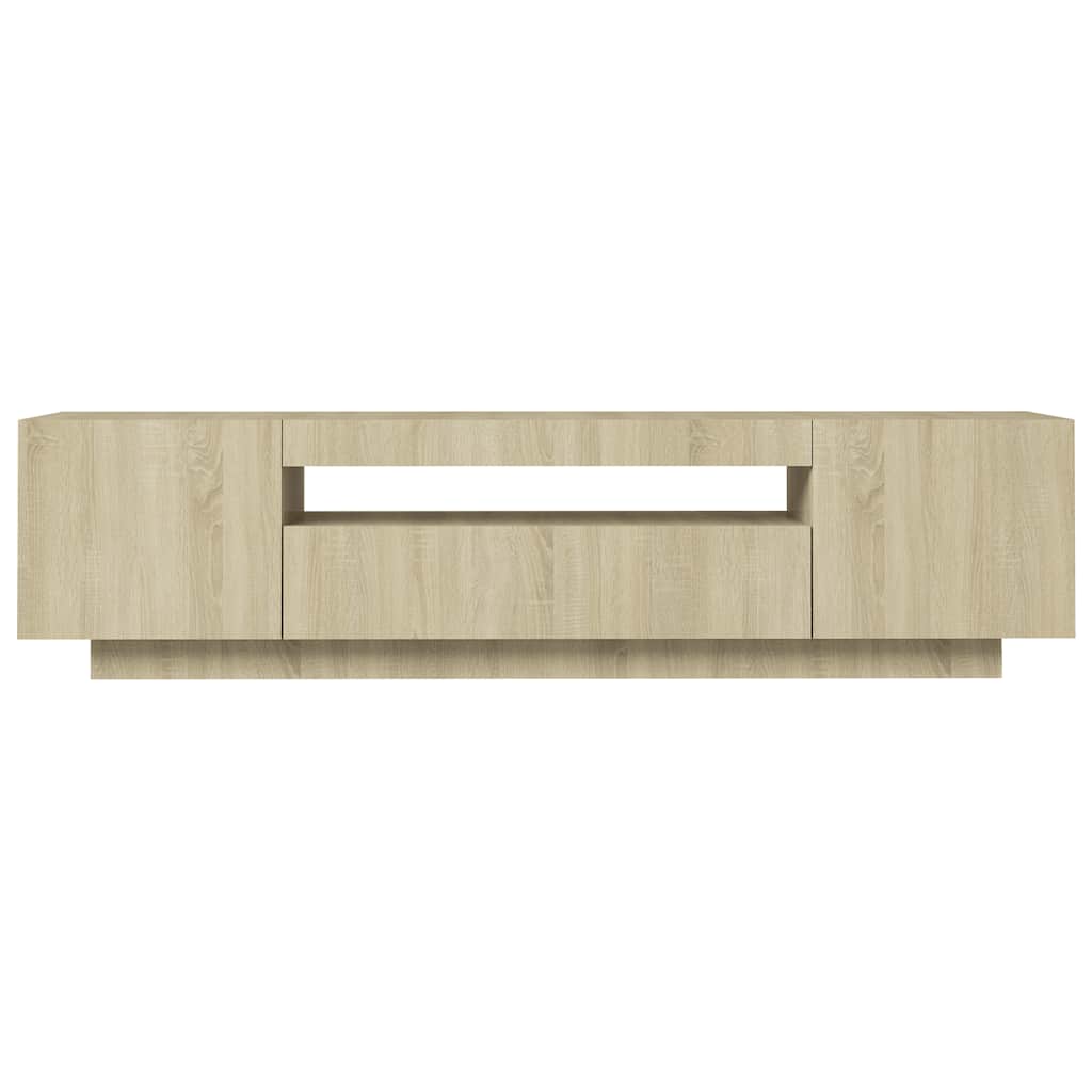 TV-Møbel Sonoma Eik TV-benk med LED-lys 160x35x40 cm