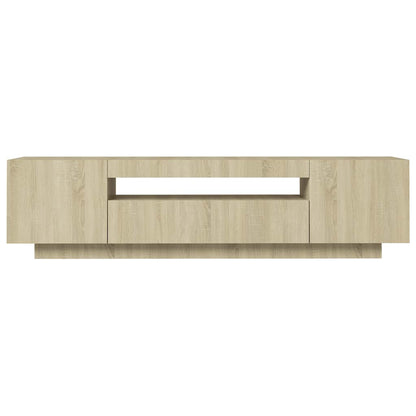 TV-Møbel Sonoma Eik TV-benk med LED-lys 160x35x40 cm
