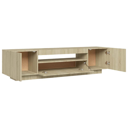 TV-Møbel Sonoma Eik TV-benk med LED-lys 160x35x40 cm