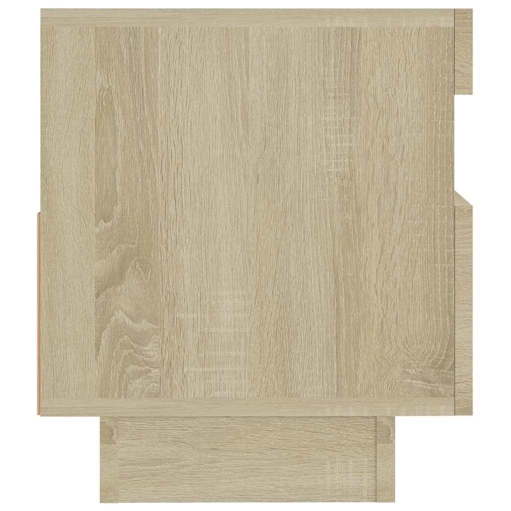 TV-Møbel Sonoma Eik TV-benk med LED-lys 80x35x40 cm