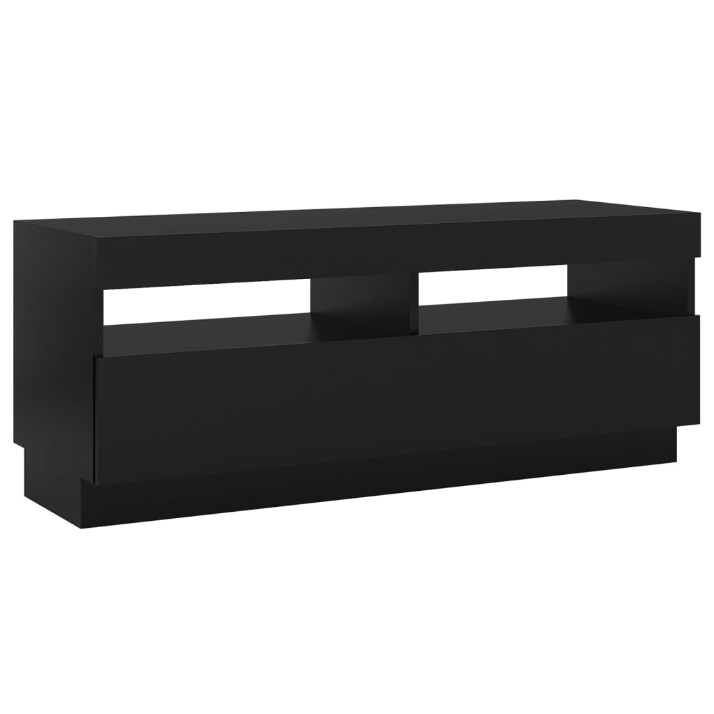 TV-Møbel Svart TV-benk med LED-lys 100x35x40 cm