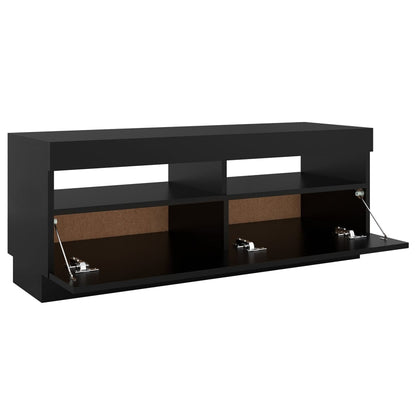 TV-Møbel Svart TV-benk med LED-lys 100x35x40 cm