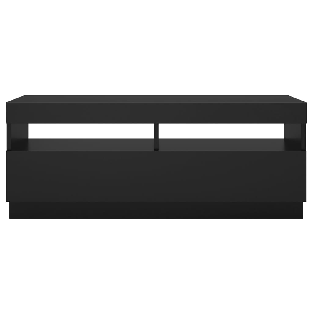 TV-Møbel Svart TV-benk med LED-lys 100x35x40 cm