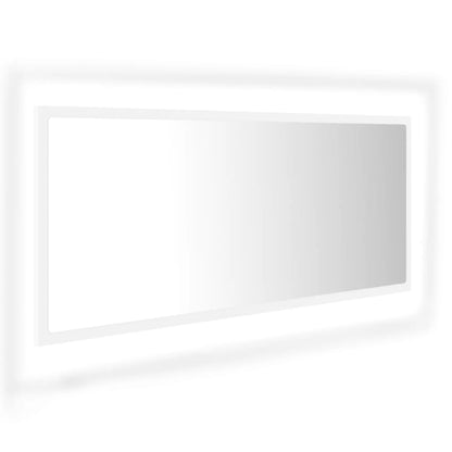 Baderomsspeil LED Hvit 100x8,5x37 cm akryl