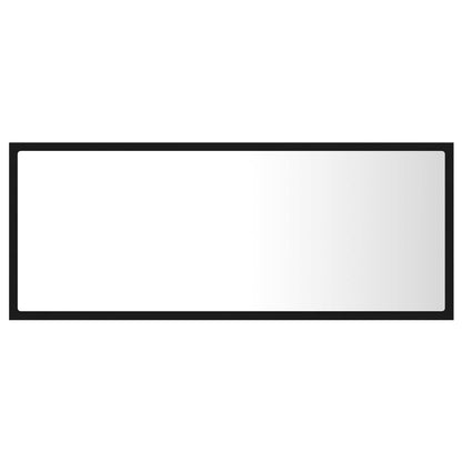 Baderomsspeil LED Svart 100x8,5x37 cm akryl