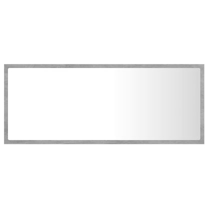 Baderomsspeil LED Betonggrå 100x8,5x37 cm akryl