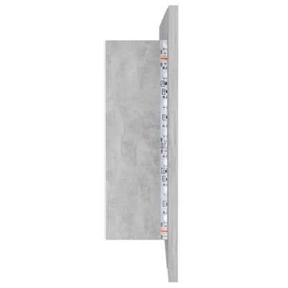 Baderomsspeil LED Skap Betonggrå 100x12x45 cm akryl
