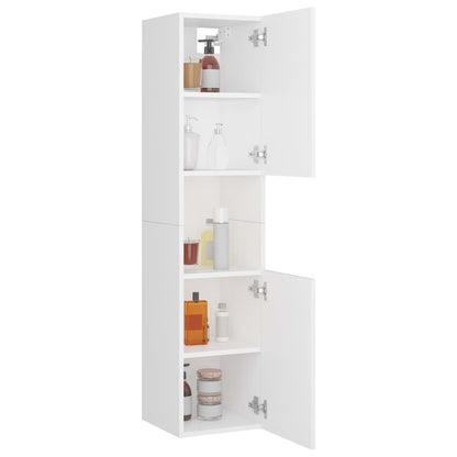 Baderomsskap Hvit 30x30x130 cm