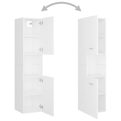 Baderomsskap Hvit 30x30x130 cm