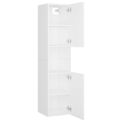 Baderomsskap Hvit 30x30x130 cm