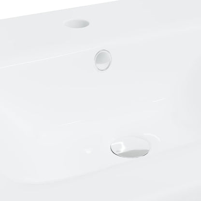 Baderomservant Innebygd med kran 42x39x18 cm keramikk hvit