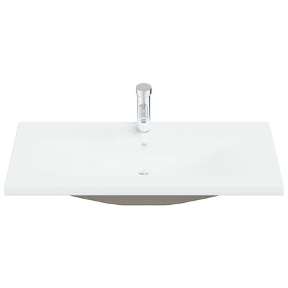 Baderomservant Innebygd med kran 91x39x18 cm kreamikk hvit