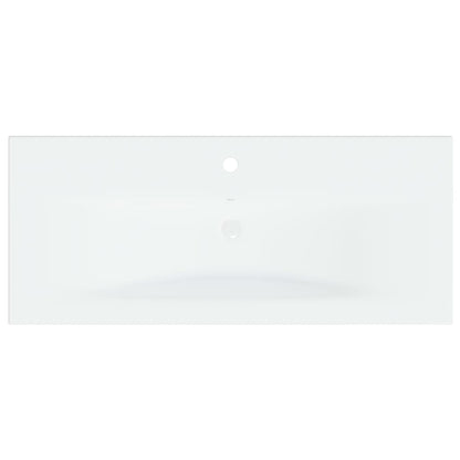 Baderomservant Innebygd med kran 91x39x18 cm kreamikk hvit