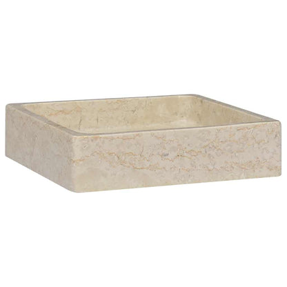 Baderomsvask 40x40x10 cm marmor kremhvit