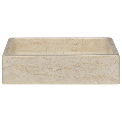 Baderomsvask 40x40x10 cm marmor kremhvit
