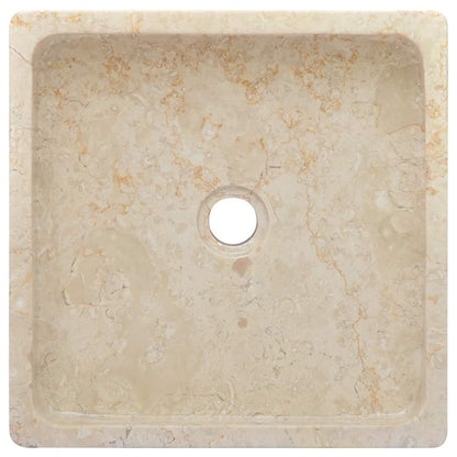 Baderomsvask 40x40x10 cm marmor kremhvit