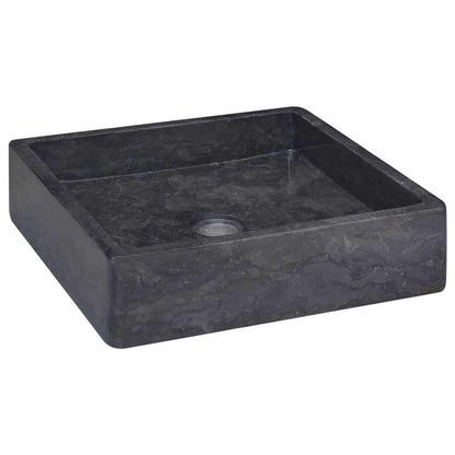 Baderomsvask 40x40x10 cm marmor Svart