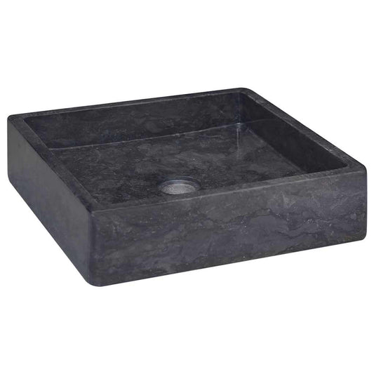 Baderomsvask 40x40x10 cm marmor Svart