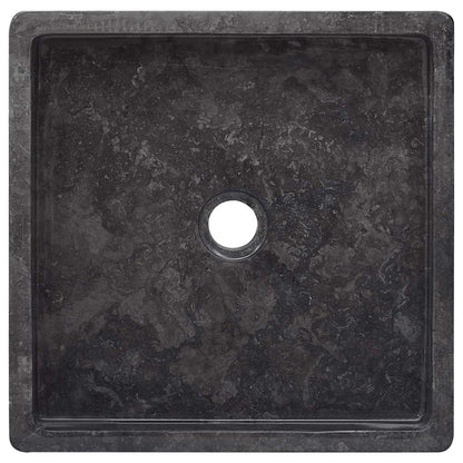 Baderomsvask 40x40x10 cm marmor Svart