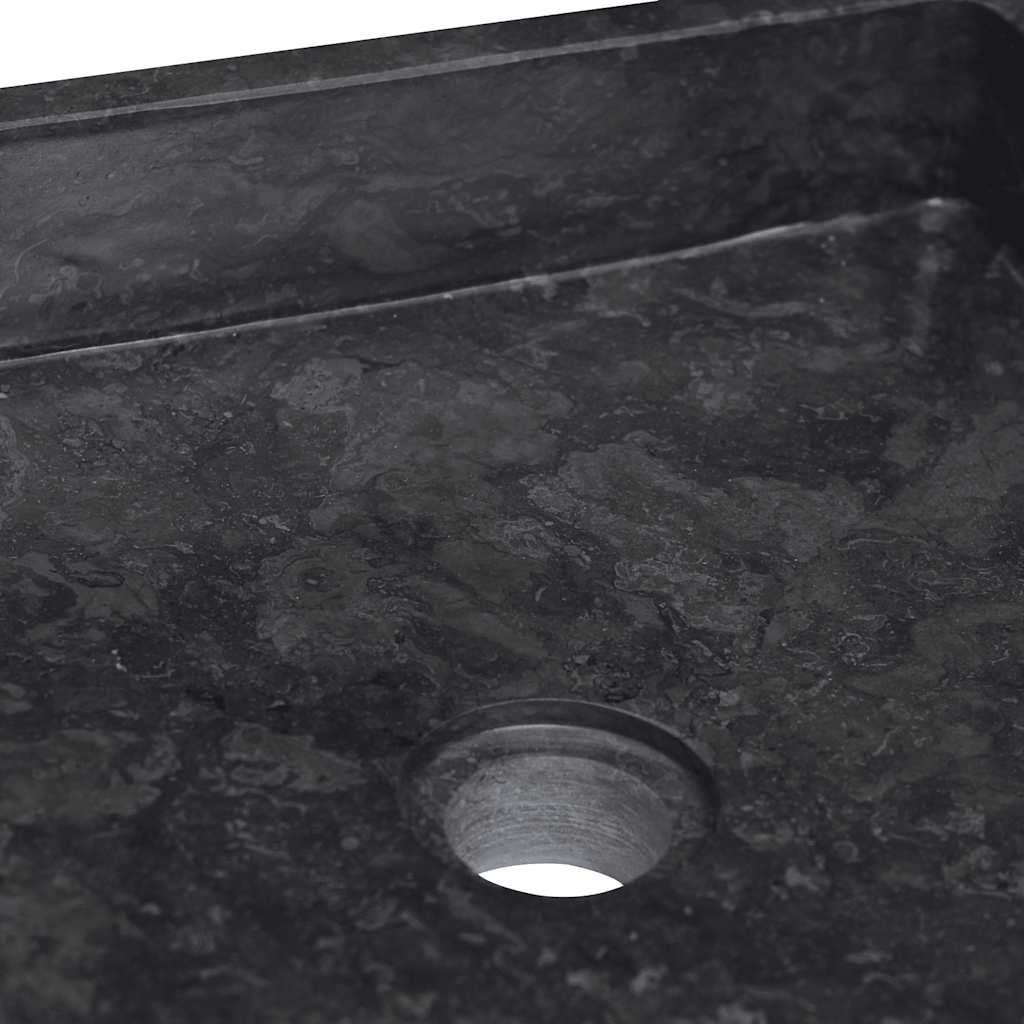 Baderomsvask 40x40x10 cm marmor Svart