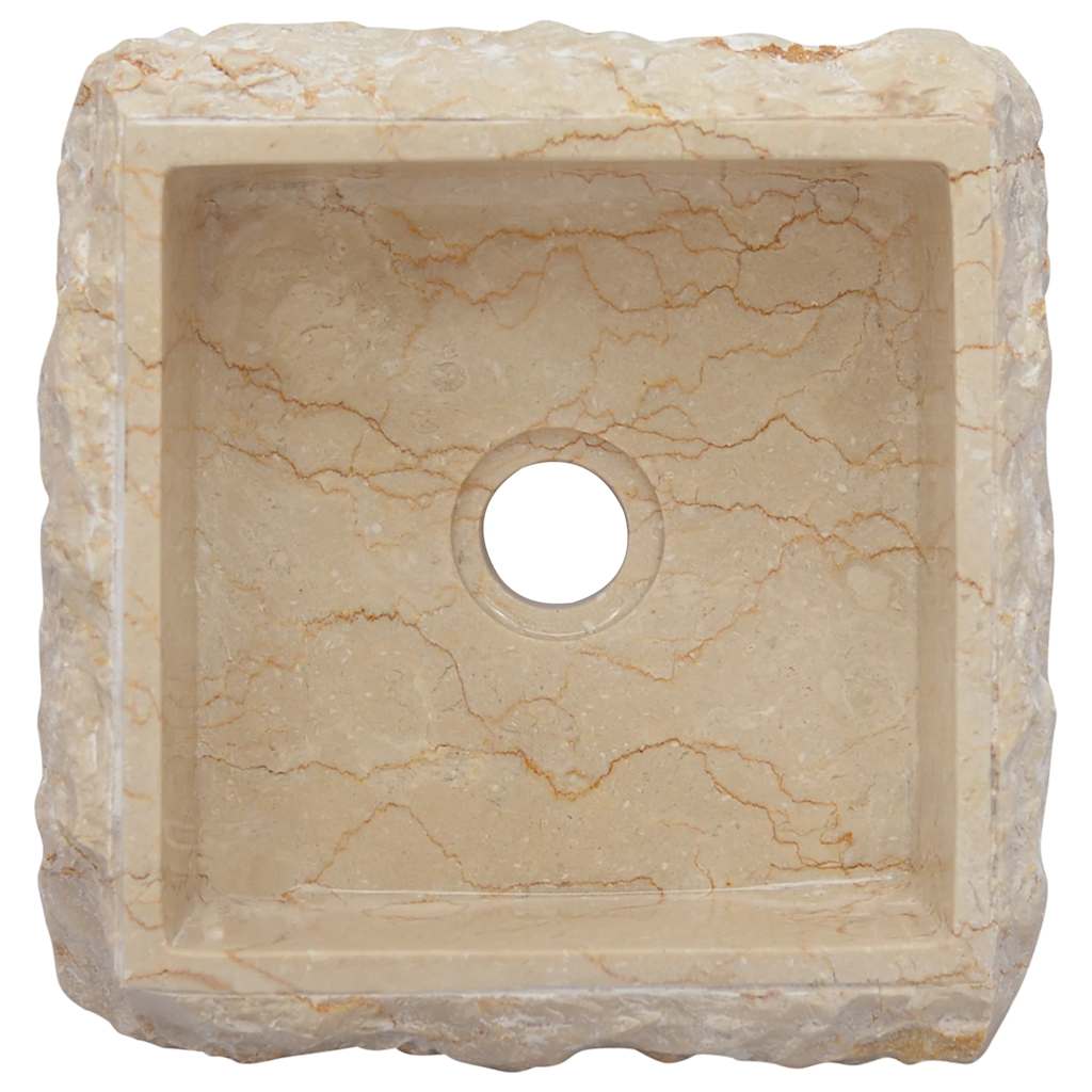 Baderomsvask 30x30x13 cm marmor kremhvit