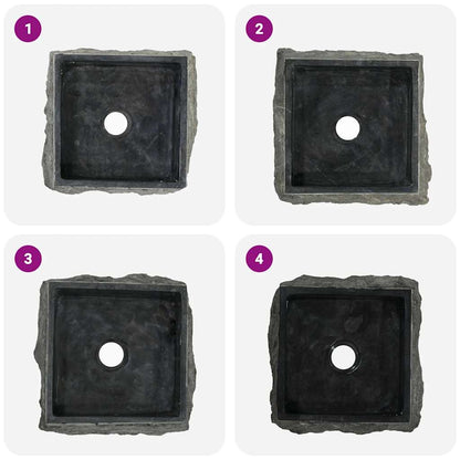 Baderomsvask 30x30x13 cm marmor Svart